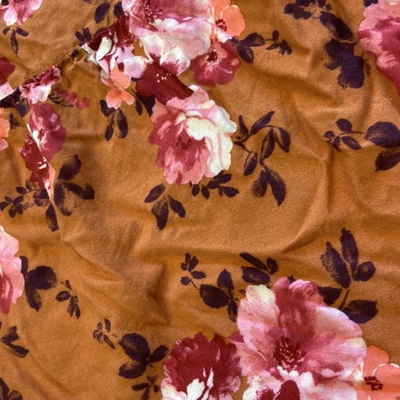 Girls Floral Tiered Dress - Amber Brown size Large 10/12 - Picture 12 of 12